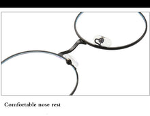 Load image into Gallery viewer, Vintage Round Metal Frame  Personality College Style Clear Lens Eye Glasses Frames blue-light eye protection mobile phone game