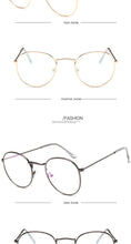 Load image into Gallery viewer, 2022 Glasses Frame Women Luxury Round Eyeglasses Frames Vintage Brand Designer Blue Light Eyewear Gafas De Mujer