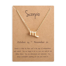 Carica l&#39;immagine nel visualizzatore di Gallery, Men Women 12 Horoscope Zodiac Sign Gold Pendant Necklace Aries Leo 12 Constellations Jewelry Kids Christmas Gifts 19NOV91
