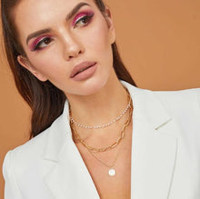 Load image into Gallery viewer, Fashion Gold Moon Star Coin Necklace For Women Bijoux Heart Choker Long Pendants Necklaces 2020 Geometric Vintage Jewelry