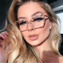 Load image into Gallery viewer, Square Cat Eye Oversized Eyeglasses Women Multi-section Trending Brand Design Optical Computer Glasses Oculos De Sol Okulary