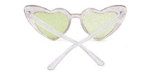 Load image into Gallery viewer, Trending Cat Eye Sunglasses Big Heart Popular Heart Sharp flash of light Glitter Pink Glasses High Quality Shades for Female