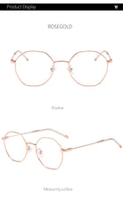 Load image into Gallery viewer, Gold Computer Glasses Frame Women Alloy Polygon Anti Blue Light Eyeglass Frames Fashion Myopia Prescription Eyewear 8005