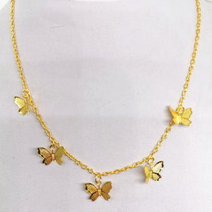 Cute Small Animal Butterfly Chain Necklace For Women Gold Silver Color Clavicle Chain 2020 Fashion Female Choker Jewelry