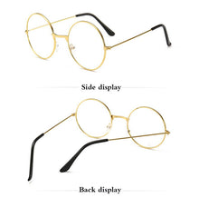 Load image into Gallery viewer, Vintage Round Metal Frame  Personality College Style Clear Lens Eye Glasses Frames blue-light eye protection mobile phone game
