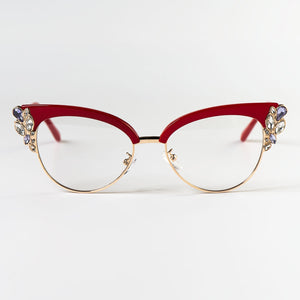 GORGEOUS Ladies Cat Eye Shiny Rhinestones Glasses Frames For Women Eyewear Optical EyeGlasses