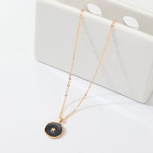 Carica l&#39;immagine nel visualizzatore di Gallery, Simple Stars Moon Necklaces Fashion Europen Alloy Oil Drop Women Long Heart Round Golden Pendant Necklace Jewelry For Girls
