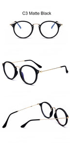 2022 Round Glasses Frame Glasses Women Mirror Eyeglasses Frames Women/Men Anti Blue Light Glasses Okulary