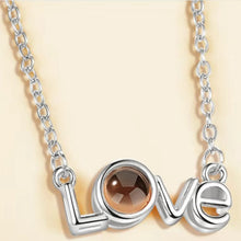 Load image into Gallery viewer, 100 Languages Love Necklace Heart Pendant Wedding Romantic I Love You Projection Necklace for Women Girl Friend Ladies Gifts