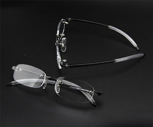 New Frameless Finished Myopia Glasses Men Women Ultralight Rimless Frame Short-sighted Nearsighted Eyeglasses -100 ~ -400