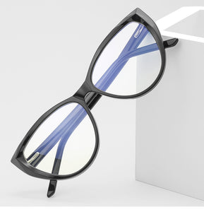 Ralferty Quality TR90 Glasses Frame Female Prescription Glasses Transparent Red Blue Light Glasses With Spring NO Grade Glasses