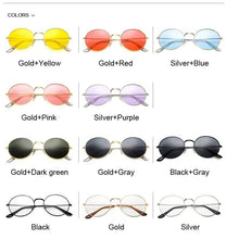 Load image into Gallery viewer, 2022 Retro Round Yellow Sunglasses Women Brand Designer Sun Glasses For Female Male/man Alloy Mirror Oculos De Sol
