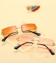 Load image into Gallery viewer, Fashion Popular Rimless Rectangle Sunglasses Women Men Shades Alloy Glasses UV400 O264