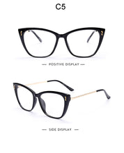 Load image into Gallery viewer, Cat Eye Glasses Frames Women Anti Blue Light Computer Eyeglasses Womens Clear Optical Spectacles Unique Frame Design