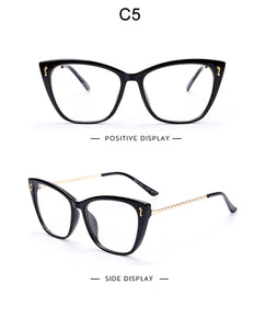 Cat Eye Glasses Frames Women Anti Blue Light Computer Eyeglasses Womens Clear Optical Spectacles Unique Frame Design