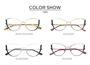 Clear Cat Eye Glasses Frame Women's Glasses Fake Prescription Round Glasses Female Myopia Eye Glasses For Beauty For PC