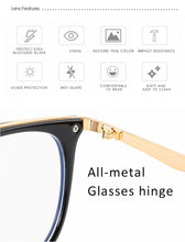 Load image into Gallery viewer, Anti Blue Light Glasses Frames Vintage Square Eyeglasses for Women Chic Clear Optical Myopia Frame