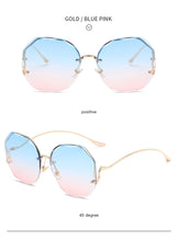 Load image into Gallery viewer, 2022 New Women Sunglasses Rimless UV400 Brand Designer High Quality Gradient Sun Glasses Female oculos