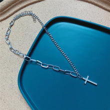 Load image into Gallery viewer, Multilayers Punk Chains Cross Necklace Couple Fashion Street Hip Hop Geometric Metal Pendant Necklaces for Women