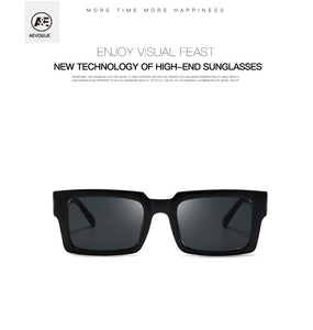 Sunglasses Women Rectangle Frame Transparent Brand Designer Retro Sun Glasses Unisex Square Brown UV400 AE0664