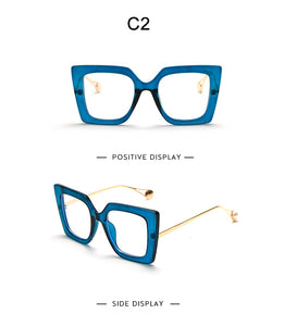 Vintage Glasses Women Men Square Clear Glasses Optical Eyeglasses Frame Transparent Lens Spectacle Frame NOT Anti Blue Light