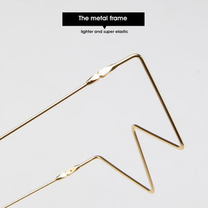 Glasses Women Triangle Half Frame Diamond Glasses Frame Retro Women Crystal Eyewear Glasses Without Lens Eyeglasses Frame