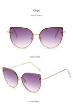 Load image into Gallery viewer, Oulylan Cutting Lens Sunglasses Women Brand Designer Gradient Shades Sun Glasses Ladies Vintage Metal Blue Pink Eyeglasses UV400