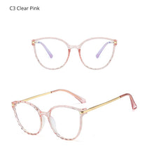 Load image into Gallery viewer, Ralferty TR90 Women&#39;s Transparent Glasses Retro Cat Eye Frames Anti Blue Light 0 Diopter Myopia Optic Frame Eyeglasses