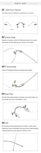 Vintage Round Rimless Glasses Frame Men Pure Titanium Optical Prescription Eyewear Women Frameless Eyeglasses Frame