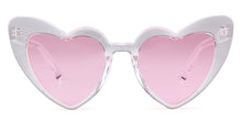 Load image into Gallery viewer, Trending Cat Eye Sunglasses Big Heart Popular Heart Sharp flash of light Glitter Pink Glasses High Quality Shades for Female