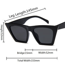 Load image into Gallery viewer, 2022 New Square Sunglasses Brand Cat Eye Sun Glasses Personalized Colorful Eyeglasses High Quality Womens Fashion Shades UV400
