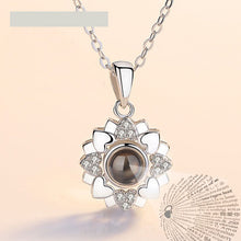 Load image into Gallery viewer, 100 Languages Love Necklace Heart Pendant Wedding Romantic I Love You Projection Necklace for Women Girl Friend Ladies Gifts