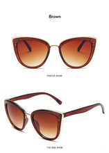 Load image into Gallery viewer, Vintage Cat Eye Sunglasses Women Fashion Brand Designer Sunglasses Female Sexy Leopard Cateyes Black Gradient Oculos De Sol