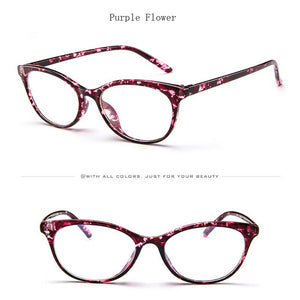 Women Cat Eye Spectacle Eyeglasses Frame Men Clear Lens Optical Plain Glasse Frame Computer Glasses Myopic Glasses Unisex