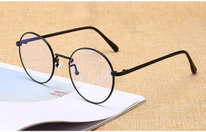 Round Glasses frame retro FemaleTransparent for Computer Lenses Metal Frame Eyeglasses Women Men Anti Blue Ray Oculos De Grau Sp