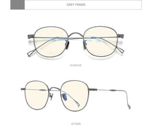 Load image into Gallery viewer, Anti Blue Light Blocking Glasses Women  Vintage Round Antiblue UV Rays Computer Gaming Titanium Eyeglasses Men