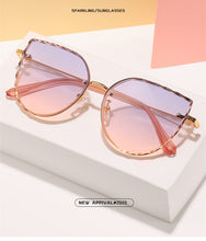 Load image into Gallery viewer, Oulylan Cutting Lens Sunglasses Women Brand Designer Gradient Shades Sun Glasses Ladies Vintage Metal Blue Pink Eyeglasses UV400