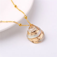 Load image into Gallery viewer, Conch Shell Necklace Sea Beach Shell Chain Pendant Necklace For Women Collier Femme Shell Cowrie Summer Jewelry Bohemian
