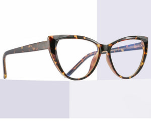 Ralferty Quality TR90 Glasses Frame Female Prescription Glasses Transparent Red Blue Light Glasses With Spring NO Grade Glasses