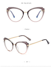 Load image into Gallery viewer, Unusual Cat Eye Optical Blue Light Glasses Frames For Women Computer Gaming Decorative Eyeglasses Women&#39;s Prescription Glasses
