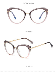 Unusual Cat Eye Optical Blue Light Glasses Frames For Women Computer Gaming Decorative Eyeglasses Women's Prescription Glasses