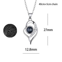 Load image into Gallery viewer, 100 Languages Love Necklace Heart Pendant Wedding Romantic I Love You Projection Necklace for Women Girl Friend Ladies Gifts