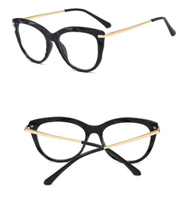 Oulylan Sexy Eyeglasses Frame Women Fashion Cat Eye Glasses Frames Transparent  Myopia Frame Female Optical Spectacles