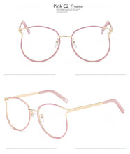 Load image into Gallery viewer, Cat Eye Glasses Frames Women Fake Eyeglasses for Ladies Transparent Eyewear Myopia Frame