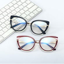 Load image into Gallery viewer, Cat Eye Anti Blue Light Optical Glasses Women Prescription Myopia Eyeglass Frame Ladies Clear Computer Glasses