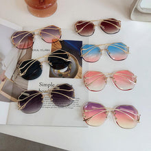 Load image into Gallery viewer, Oulylan Rimless Sunglasses Women Fashion Metal Bent leg Gradient Sun Glasses Ladies Sexy Blue Pink Eyewear Vintage Shades UV400