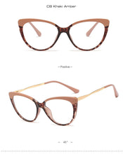 Load image into Gallery viewer, TR90 Comfortable Cat Eye Eyeglasses Frame Women  Vintage Spring Hinge Optical Frame