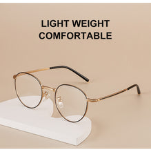 Load image into Gallery viewer, Anti Blue Light Glasses Women Titanium Frame Round Clear Computer Glasses Photochormic Optical Eyeglasses  New BF1820