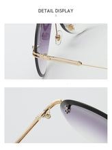 Load image into Gallery viewer, 2022 New Brand Designer Rimless Pilot Sunglasses Women Men Retro Dimond Cutting Lens Gradient Sun Glasses For Female UV400