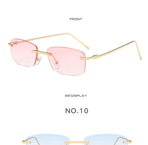 Rimless Sunglasses Women Small Frame Square Sun Glasses Women Luxury Brand Designer Sunglasses for Women Gafas De Sol